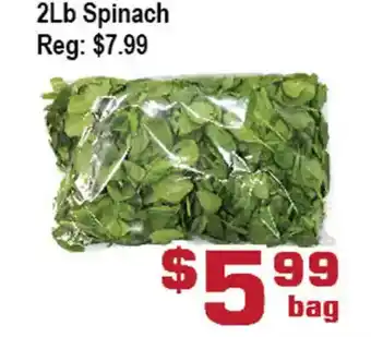 Top Food Supermarket 2lb spinach offer