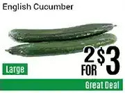 Nations Fresh Foods English cucumber offer