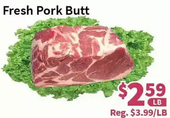 Blue Sky Supermarket Fresh pork butt offer
