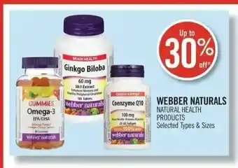 Shoppers Drug Mart Webber Naturals natural health products offer