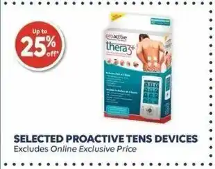 Shoppers Drug Mart Selected proactive tens devices offer