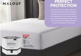 Sleep Country Malouf® protect mattress protector offer