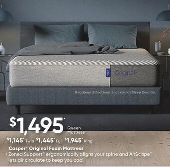 Sleep Country Casper® original foam mattress offer