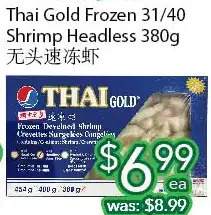 Ample Food Market Thai gold frozen shrimp headless offer
