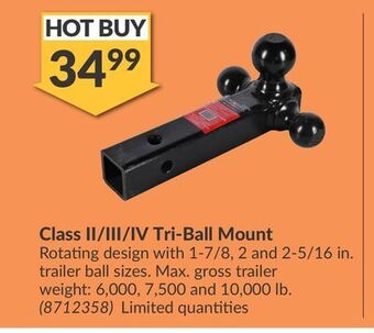 Princess Auto Class ii/iii/iv tri-ball mount offer