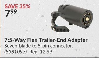 Princess Auto 7:5-way flex trailer-end adapter offer