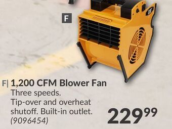 Princess Auto 1,200 cfm blower fan offer