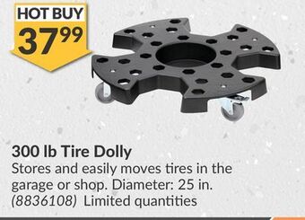 Princess Auto 300 lb tire dolly offer