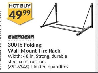 Princess Auto 300 lb folding wall-mount tire rack offer
