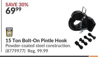 Princess Auto 15 ton bolt-on pintle hook offer