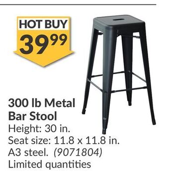 Princess Auto 300 lb metal bar stool offer