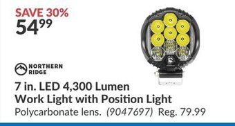 Princess Auto 7 in. led 4, 300 lumen work light with position offer