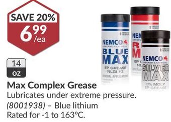 Princess Auto 14 oz max complex grease lubricates offer