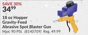 Princess Auto 18 oz hopper gravity-feed abrasive spot blaster gun offer