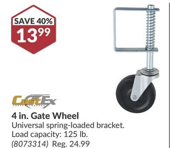 Princess Auto 4 in. gate wheel offer