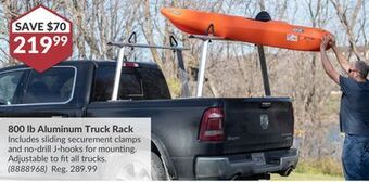 Princess Auto 800 lb aluminum truck rack offer