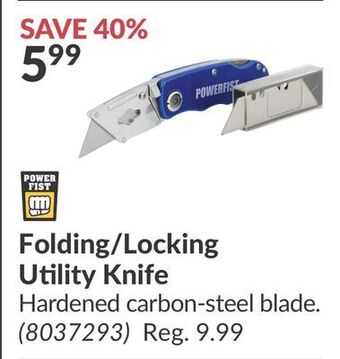 Princess Auto Folding/locking utility knife offer