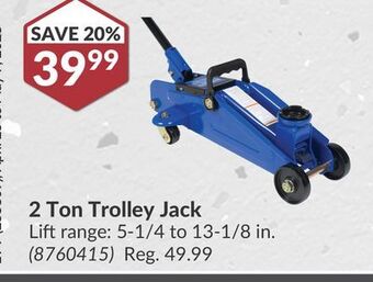 Princess Auto 2 ton trolley jack offer