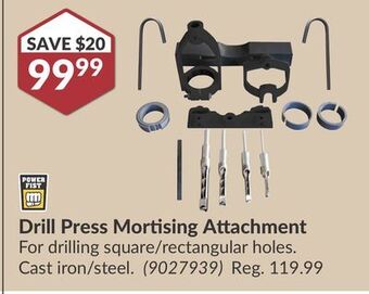 Princess Auto Drill press mortising attachment offer