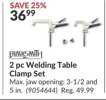 Princess Auto 2 pc welding table clamp set offer