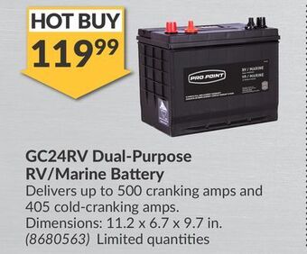 Princess Auto Gc24rv dual-purpose rv/marine battery offer