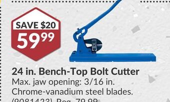 Princess Auto 24 in. bench-top bolt cutter offer