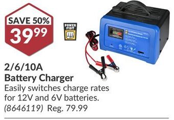 Princess Auto 2/6/10a battery charger offer
