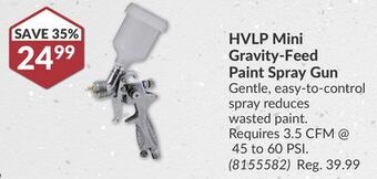 Princess Auto Hvlp mini gravity-feed paint spray gun offer