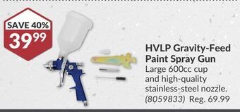 Princess Auto Hvlp gravity-feed paint spray gun offer