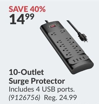 Princess Auto 10-outlet surge protector offer