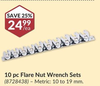 Princess Auto 10 pc flare nut wrench sets offer