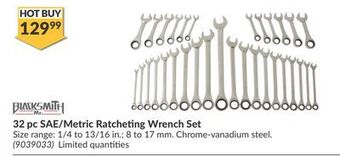 Princess Auto 32 pc sae/metric ratcheting wrench set offer