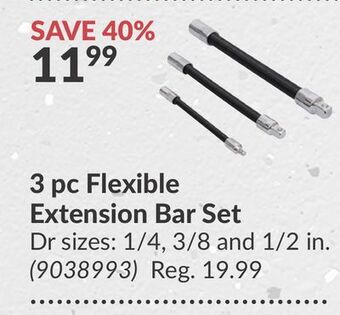 Princess Auto 3 pc flexible extension bar set offer