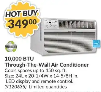 Princess Auto 10,000 btu through-the-wall air conditioner offer