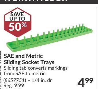 Princess Auto Sae and metric sliding socket trays offer