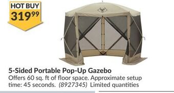 Princess Auto 5-sided portable pop-up gazebo offer