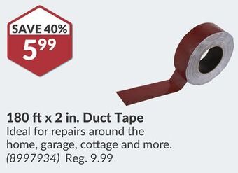 Princess Auto 180 ft x 2 in. duct tape offer