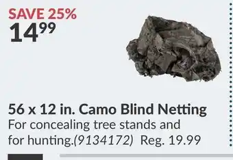 Princess Auto 56 x 12 in. camo blind netting offer