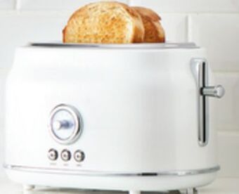 Stokes Retro white or black 2-slice toaster offer