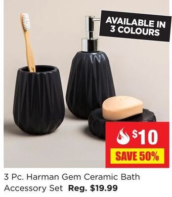 Kitchen Stuff Plus 3 pc. harman gem ceramic bath accessory set offer