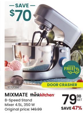 Stokes Mixmate 8-speed stand mixer 4.5l offer