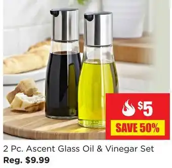 Kitchen Stuff Plus 2 pc. ascent glass oil & vinegar set offer