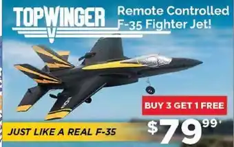 Showcase Top winger remote controlled f-35 fighter jet! offer