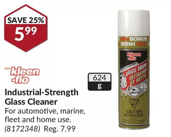 Princess Auto Kleen-flo industrial-strength glass cleaner offer