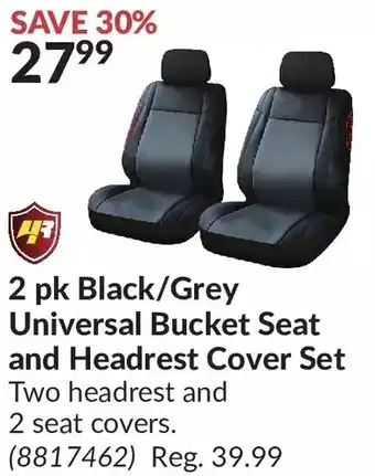 Princess Auto Universal bucket seat and headrest cover set offer