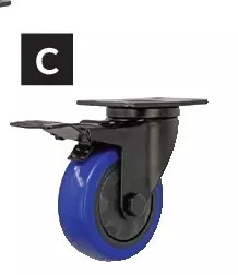 Princess Auto Castex 4 in. blue diamond tpu casters offer