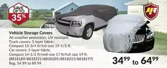 Princess Auto Vehicle storage covers offer