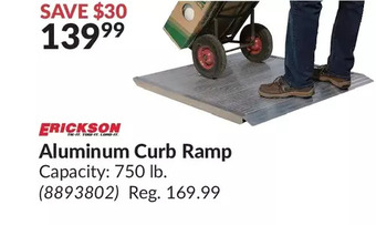 Princess Auto Erickson aluminum curb ramp offer