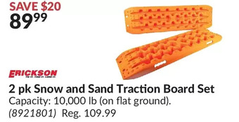 Princess Auto Erickson 2 pk snow and sand traction board set offer
