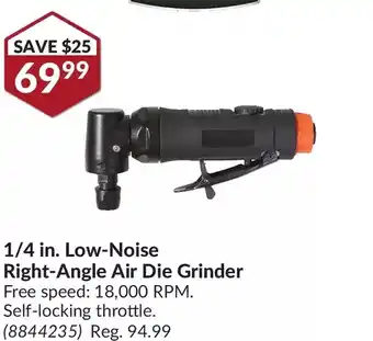 Princess Auto Pro-point ¼ in. low-noise right-angle air die grinder offer